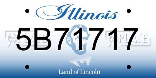 5B71717 Illinois License Plate