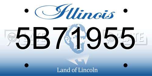 5B71955 Illinois License Plate