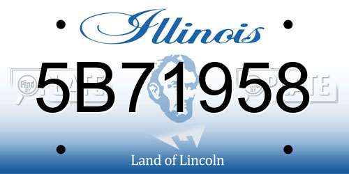 5B71958 Illinois License Plate