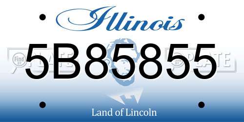 5B85855 Illinois License Plate