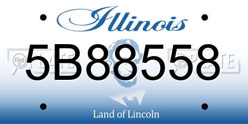 5B88558 Illinois License Plate