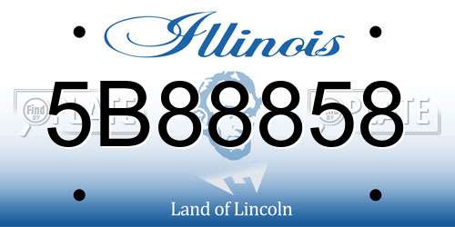 5B88858 Illinois License Plate