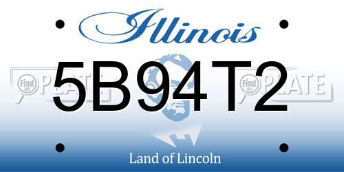 5B94T2 Illinois License Plate