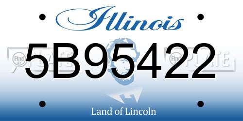 5B95422 Illinois License Plate