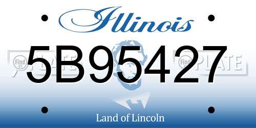 5B95427 Illinois License Plate