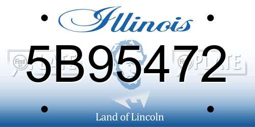5B95472 Illinois License Plate