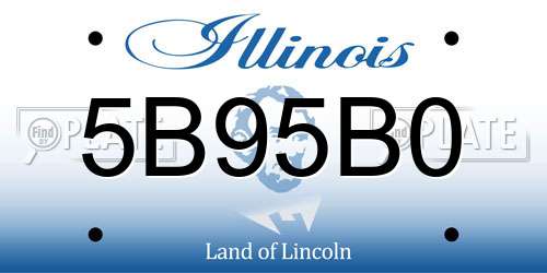 5B95B0 Illinois License Plate