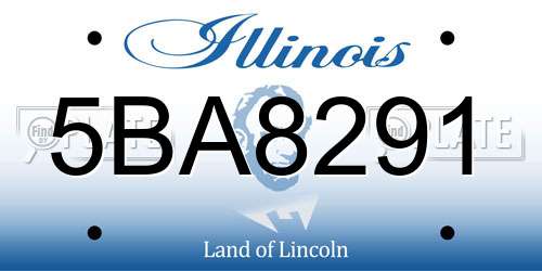 5BA8291 Illinois License Plate