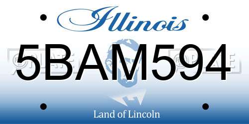 5BAM594 Illinois License Plate