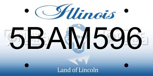 5BAM596 Illinois License Plate