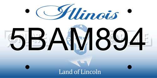 5BAM894 Illinois License Plate