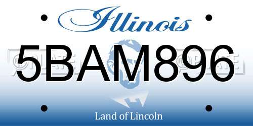 5BAM896 Illinois License Plate