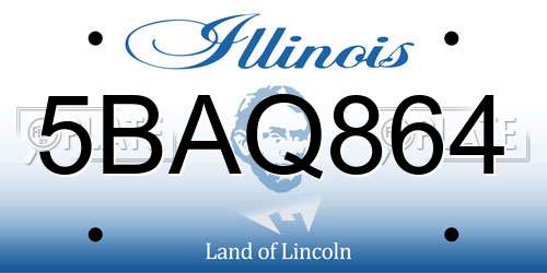 5BAQ864 Illinois License Plate