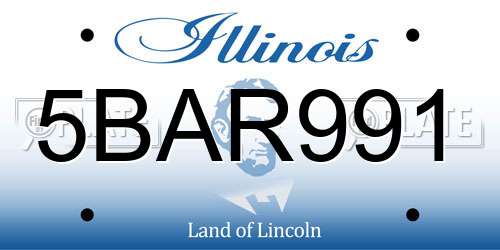 5BAR991 Illinois License Plate