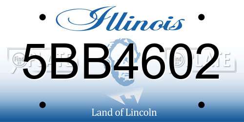 5BB4602 Illinois License Plate