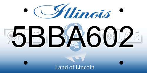 5BBA602 Illinois License Plate