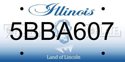 5BBA607 Illinois License Plate