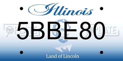5BBE80 Illinois License Plate