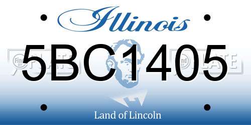 5BC1405 Illinois License Plate