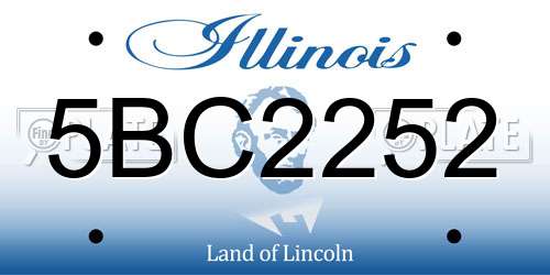 5BC2252 Illinois License Plate