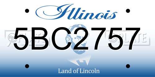 5BC2757 Illinois License Plate