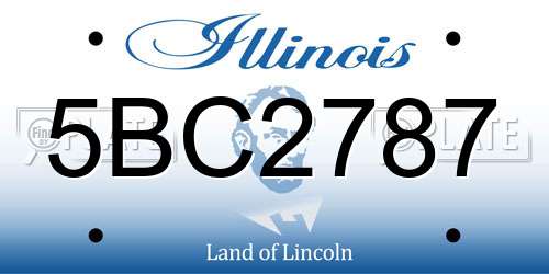 5BC2787 Illinois License Plate