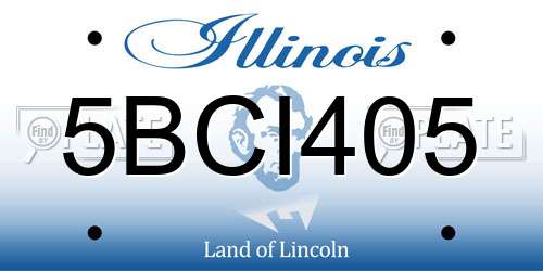 5BCI405 Illinois License Plate