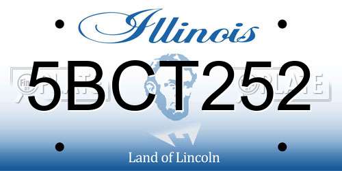 5BCT252 Illinois License Plate
