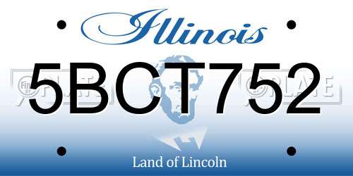 5BCT752 Illinois License Plate