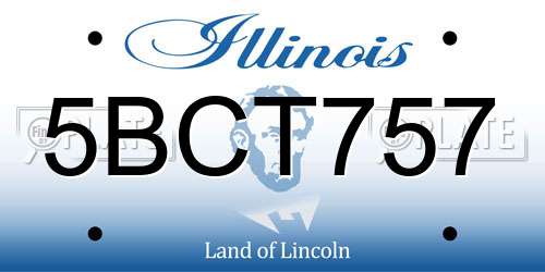 5BCT757 Illinois License Plate