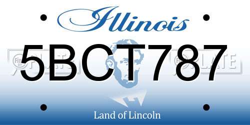 5BCT787 Illinois License Plate