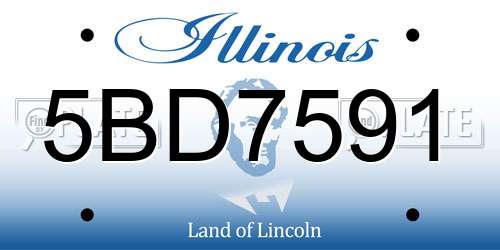5BD7591 Illinois License Plate
