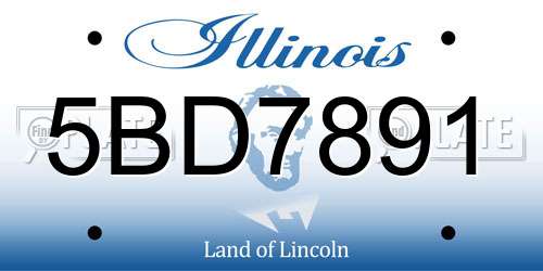 5BD7891 Illinois License Plate