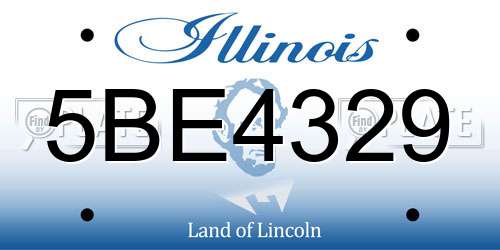 5BE4329 Illinois License Plate