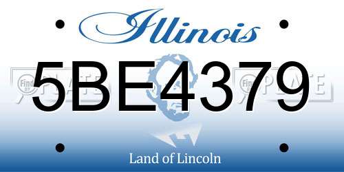 5BE4379 Illinois License Plate