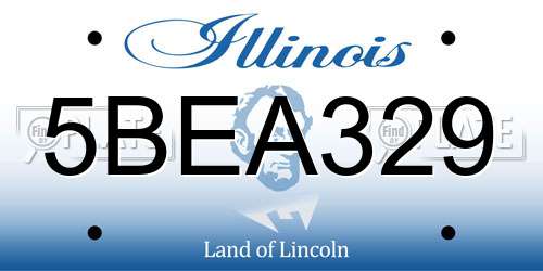 5BEA329 Illinois License Plate