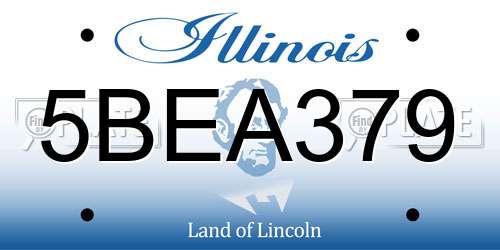 5BEA379 Illinois License Plate