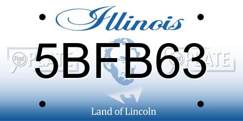 5BFB63 Illinois License Plate