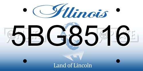 5BG8516 Illinois License Plate