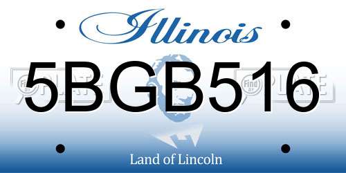 5BGB516 Illinois License Plate