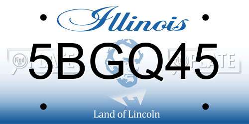 5BGQ45 Illinois License Plate