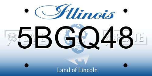 5BGQ48 Illinois License Plate
