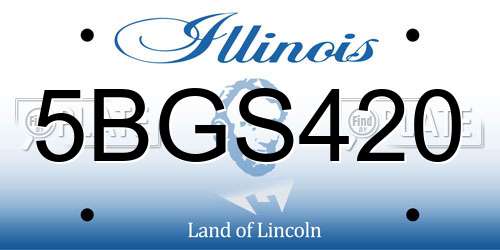 5BGS420 Illinois License Plate