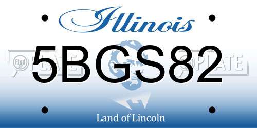 5BGS82 Illinois License Plate