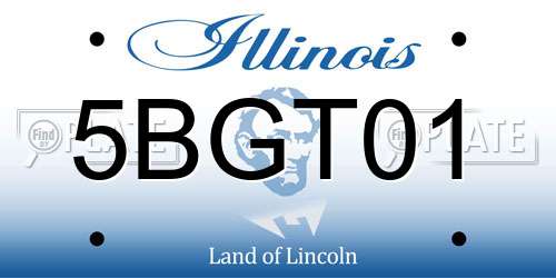 5BGT01 Illinois License Plate