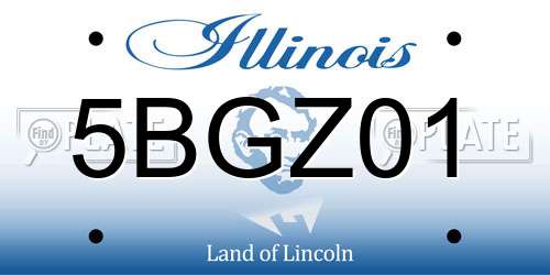 5BGZ01 Illinois License Plate