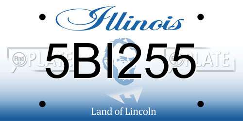 5BI255 Illinois License Plate