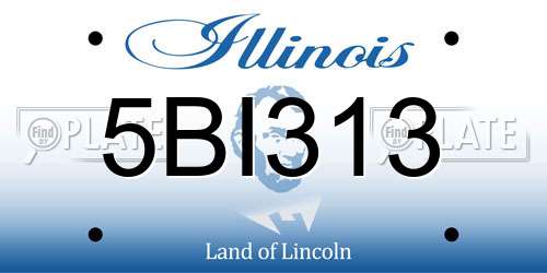 5BI313 Illinois License Plate