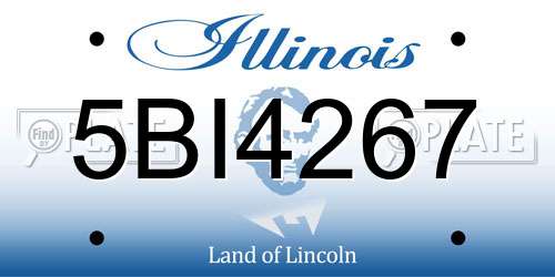 5BI4267 Illinois License Plate
