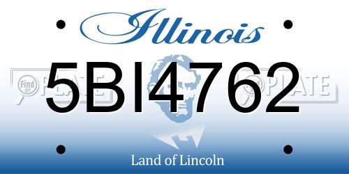 5BI4762 Illinois License Plate